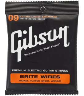 CUERDAS PARA GUITARRA ELECTRICA GIBSON BRITE WIRES ULM 09-46