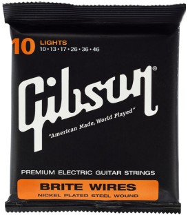 CUERDAS PARA GUITARRA ELECTRICA GIBSON BRITE WIRES LIGHTS 10-46