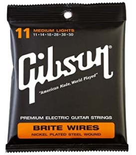 CUERDAS PARA GUITARRA ELECTRICA GIBSON BRITE WIRES ML 11-50