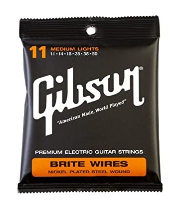 CUERDAS PARA GUITARRA ELECTRICA GIBSON BRITE WIRES ML 11-50