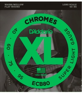 CUERDAS PARA BAJO DADDARIO ECB80 SUPER LIGHT CHROMES