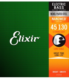 SET DE 5 CUERDAS PARA BAJO ELIXIR NANOWEB 45-130