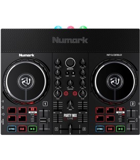 CONTROLADOR DJ CON LUCES Y ALTAVOCES NUMARK PARTY MIX LIVE