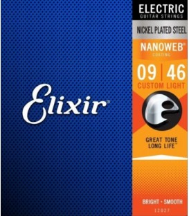 SET DE CUERDAS PARA GUITARRA ELECTRICA ELIXIR NANOWEB 09-46