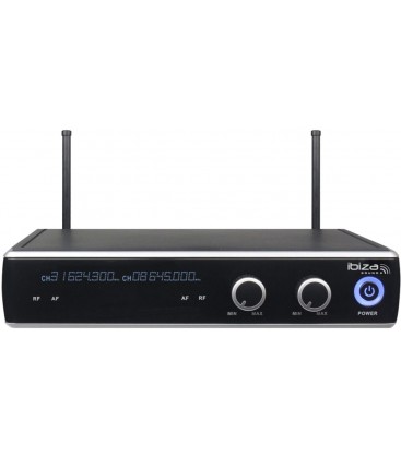 SISTEMA INALAMBRICO DE DOBLE MICROFONO IBIZA SOUND DR20UHF-HH