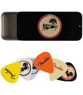 LATA DE PUAS FENDER GEORGE HARRISON DARK HORSE PICK TIN