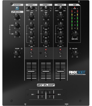 MEZCLADOR DJ DE 3 CANALES CON BLUETOOTH RELOOP RMX-30 BT