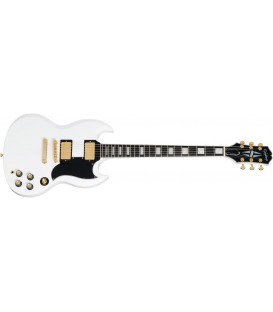GUITARRA ELECTRICA CON FUNDA EPIPHONE SG CUSTOM ALPINE WHITE