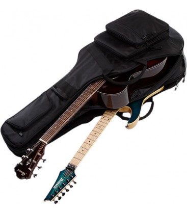 FUNDA DOBLE PARA GUITARRA ACUSTICA Y ELECTRICA IBANEZ IGAB2540-BK