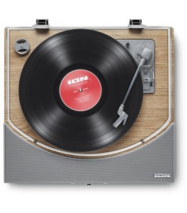 PLATO GIRADISCOS CON BARRA DE SONIDO ION PREMIER LP NATURAL