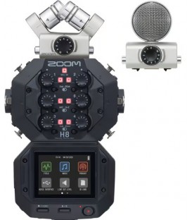 GRABADORA PORTATIL CON DOS CAPSULAS DE MICROFONO ZOOM H8 MS PACK