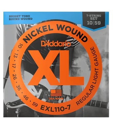 SET 10-59 PARA GUITARRA ELECTRICA DE 7 CUERDAS D'ADDARIO EXL110-7