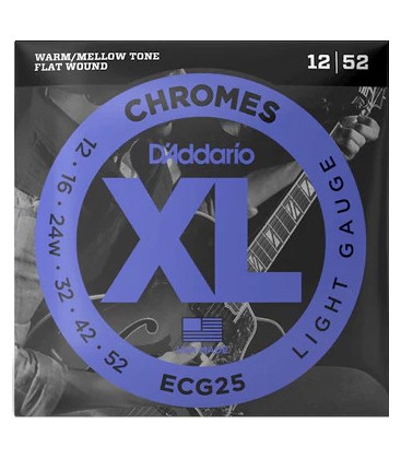 SET DE CUERDAS 12-52 DE ENTORCHADO PLANO DADDARIO ECG25