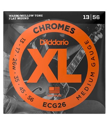 SET DE CUERDAS 13-56 DE ENTORCHADO PLANO DADDARIO ECG26 CHROMES