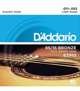 SET DE CUERDAS 11-52 PARA GUITARRA ACUSTICA DADDARIO EZ910
