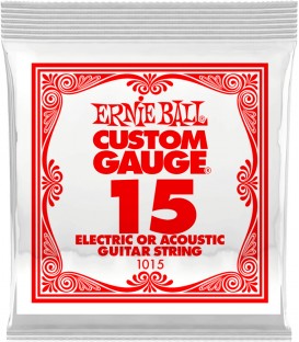 CUERDA .015 PARA GUITARRA ELECTRICA O ACUSTICA ERNIE BALL 1015