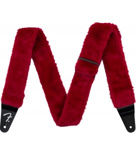 CORREA FENDER POODLE PLUSH STRAP RED
