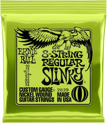SET DE 8 CUERDAS 10-74 PARA GUITARRA ELECTRICA ERNIE BALL REGULAR SLINKY