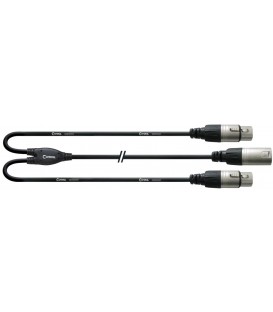 CABLE XLRM - 2 XLRH DE 30 CM CORDIAL CFY 0.3 MFF