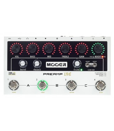 PREAMPLIFICADOR DE GUITARRA MOOER PREAMP LIVE