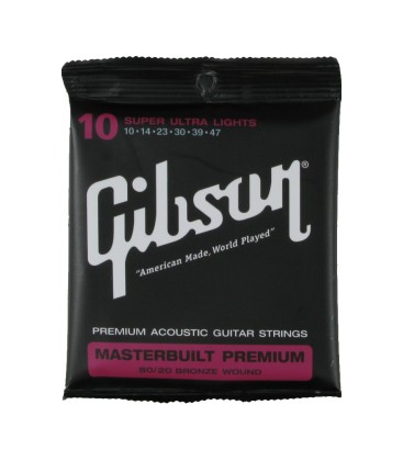 CUERDAS 010 PARA GUITARRA ACUSTICA GIBSON SAG-BRS10